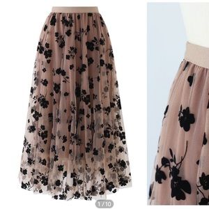 Double layer tulle skirt